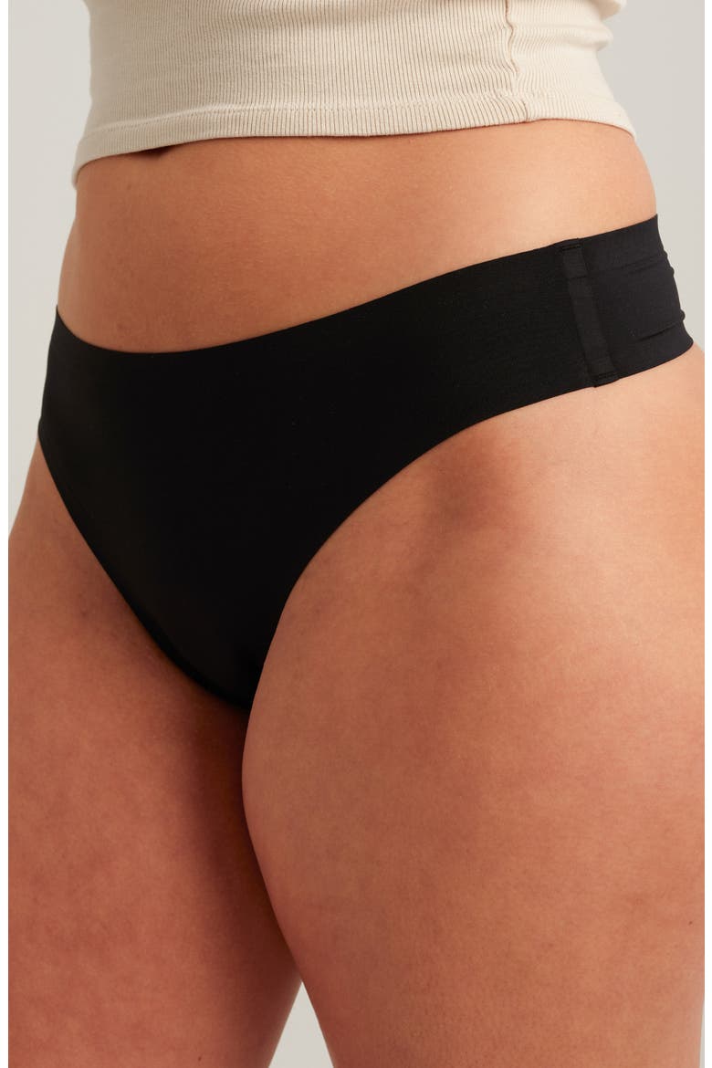 Seamless Thong, Alternate, color, BLACK