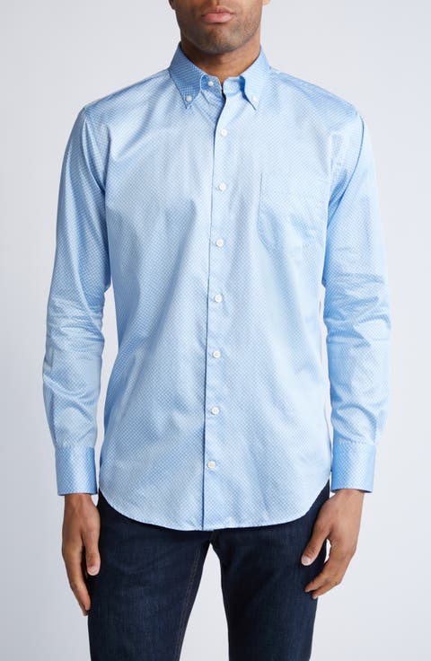Vaughn Micropattern Button-Down Shirt