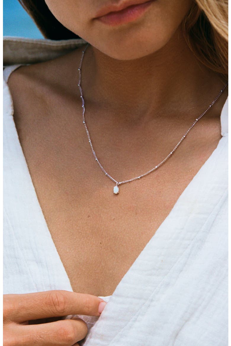 Opal Necklace, Alternate, color, Silver
