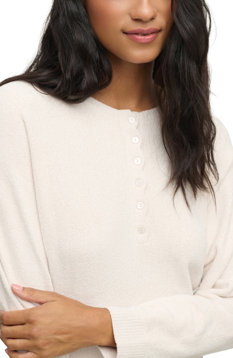 Barefoot Dreams<sup>®</sup> CozyChic Ultra Lite<sup>®</sup> Scallop Dolman Henley, Alternate, color, Sand Dune