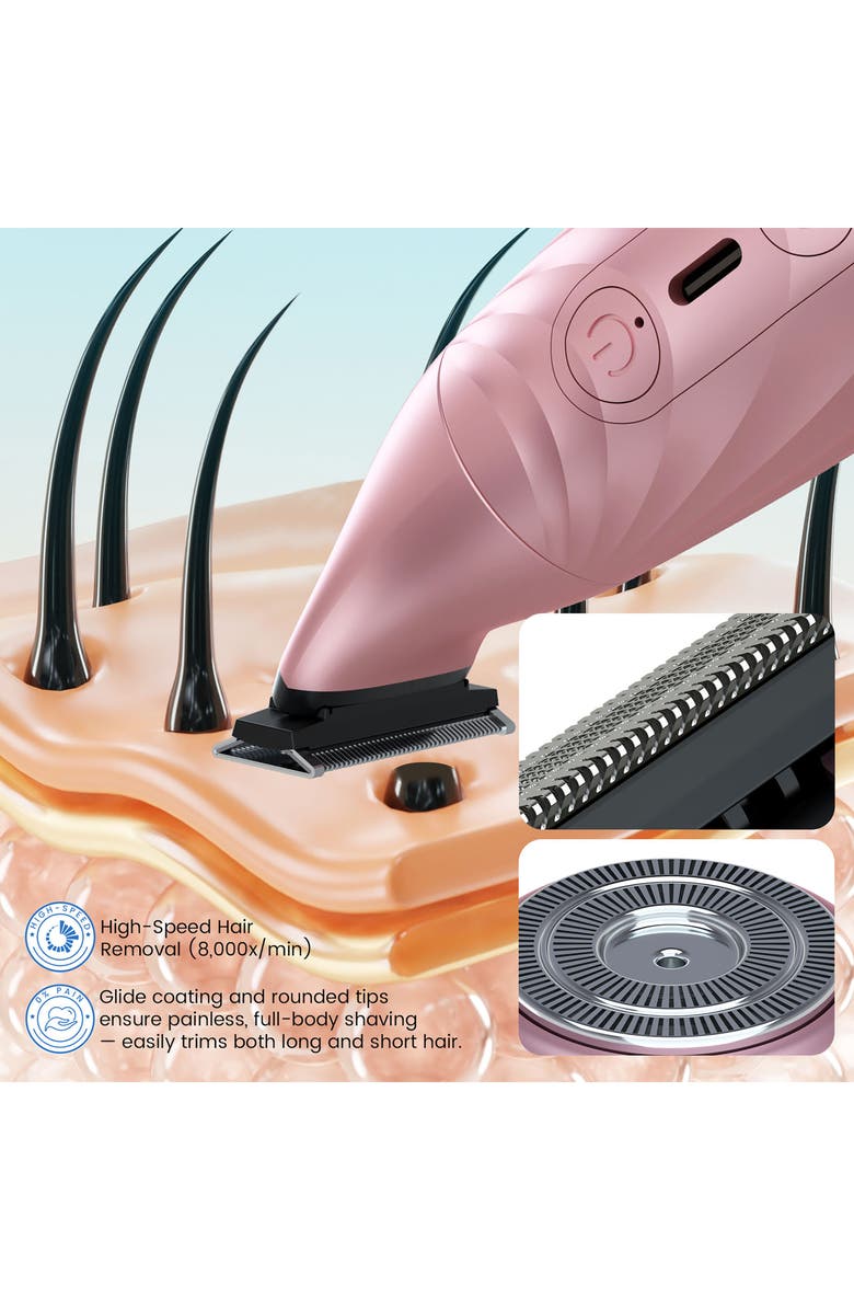 LILA BY AKUNBEM Pearl P1 Pro 2-in-1 Bikini Trimmer & Shaver, Alternate, color, 