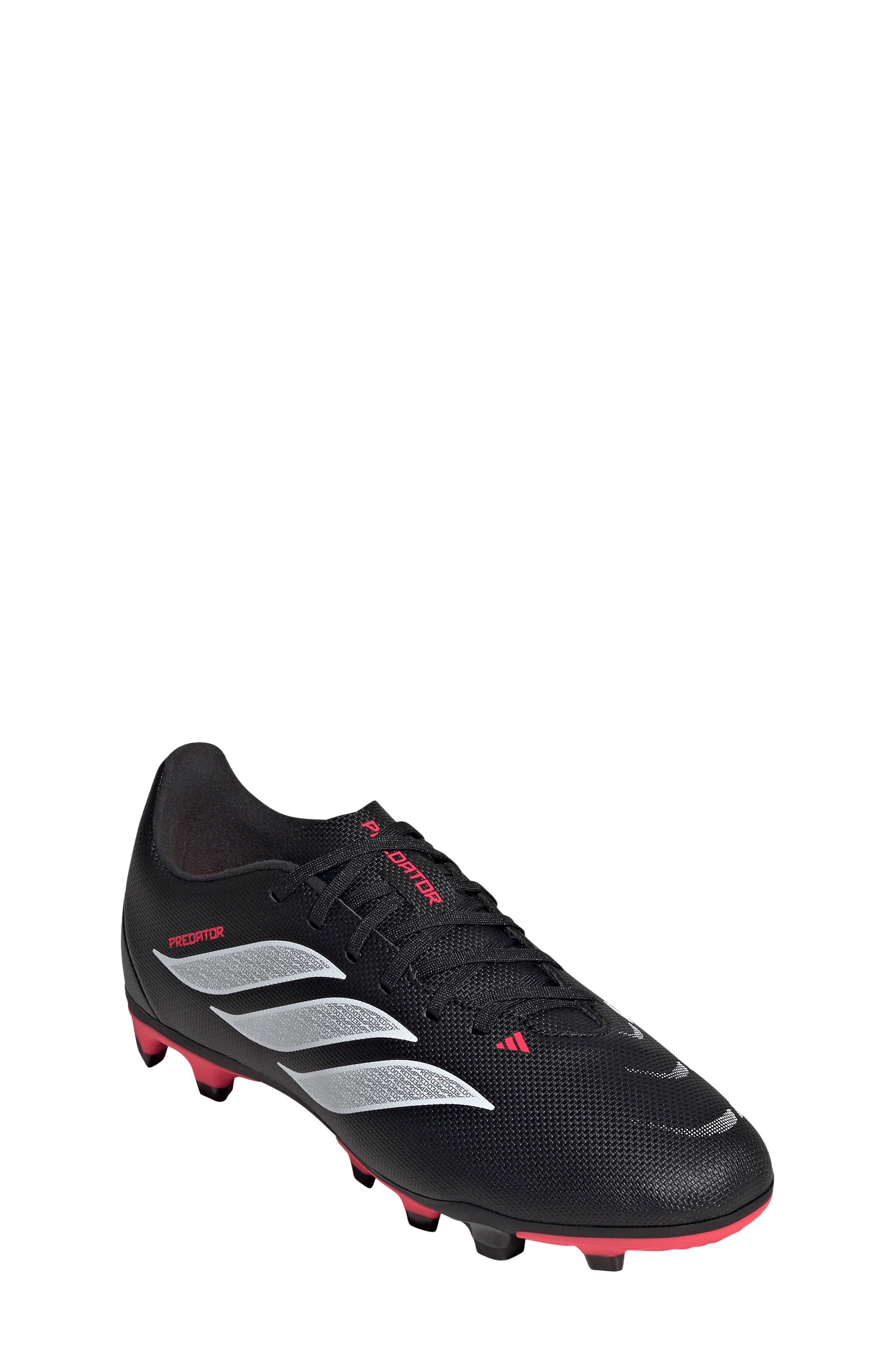 Kids' Predator Club FG/MG Soccer Cleat, Main, color, BLACK/ WHITE/ RED
