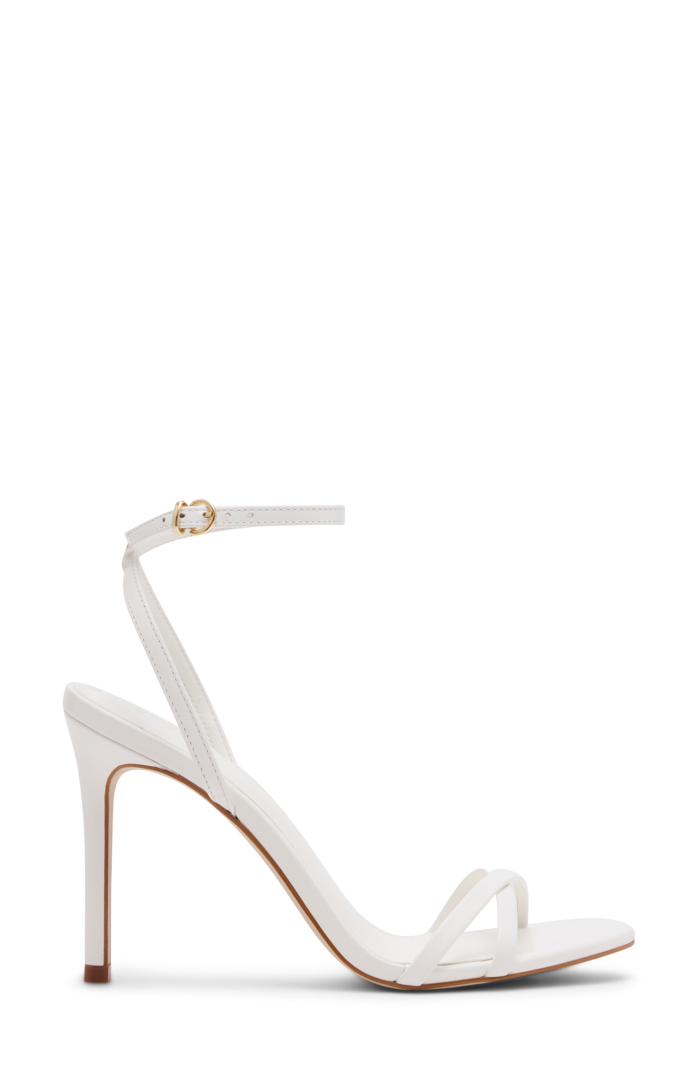 Ankle Strap Stiletto Sandal, Alternate, color, WHITE LEATHER
