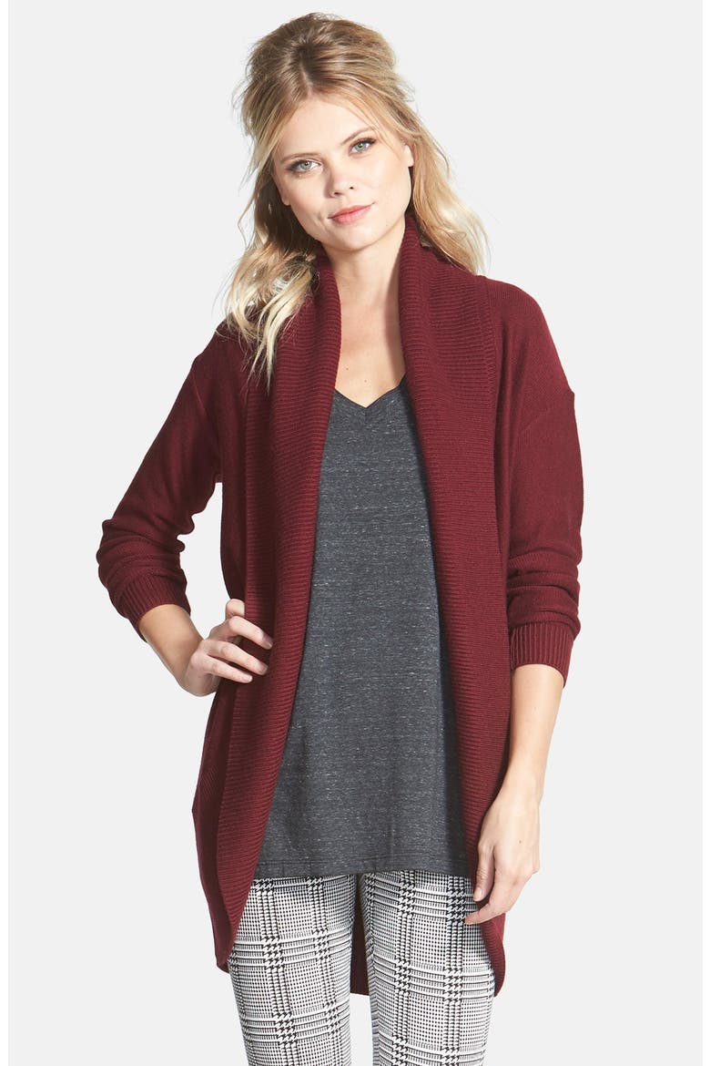 Oversized Cocoon Cardigan, Main, color, RED MAHOGANY
