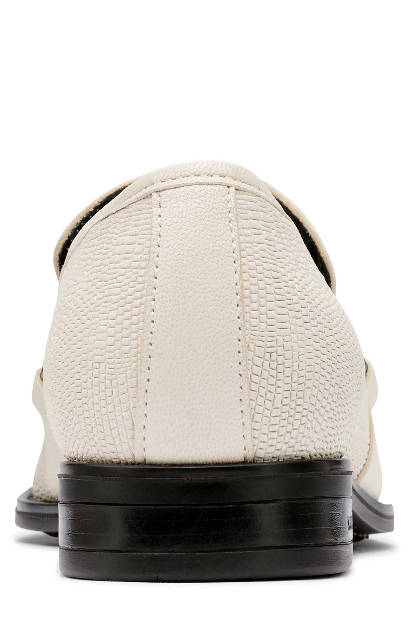 Embossed Leather Bit Loafer, Alternate, color, LIGHT GREY