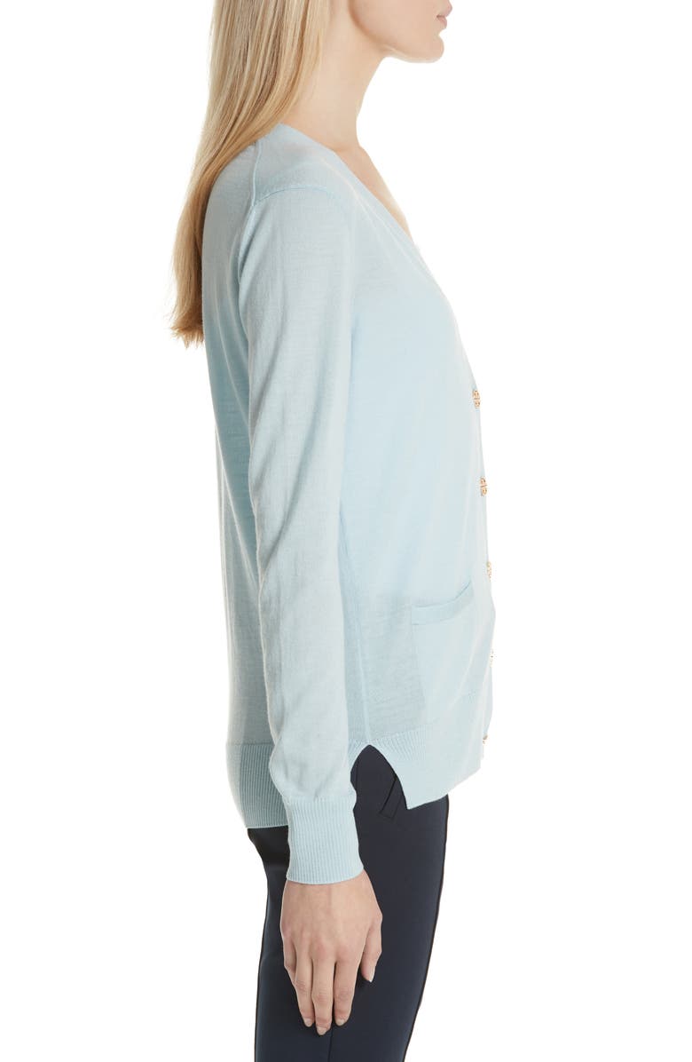 Tory Burch Madeline Merino Wool Cardigan, Alternate, color, 