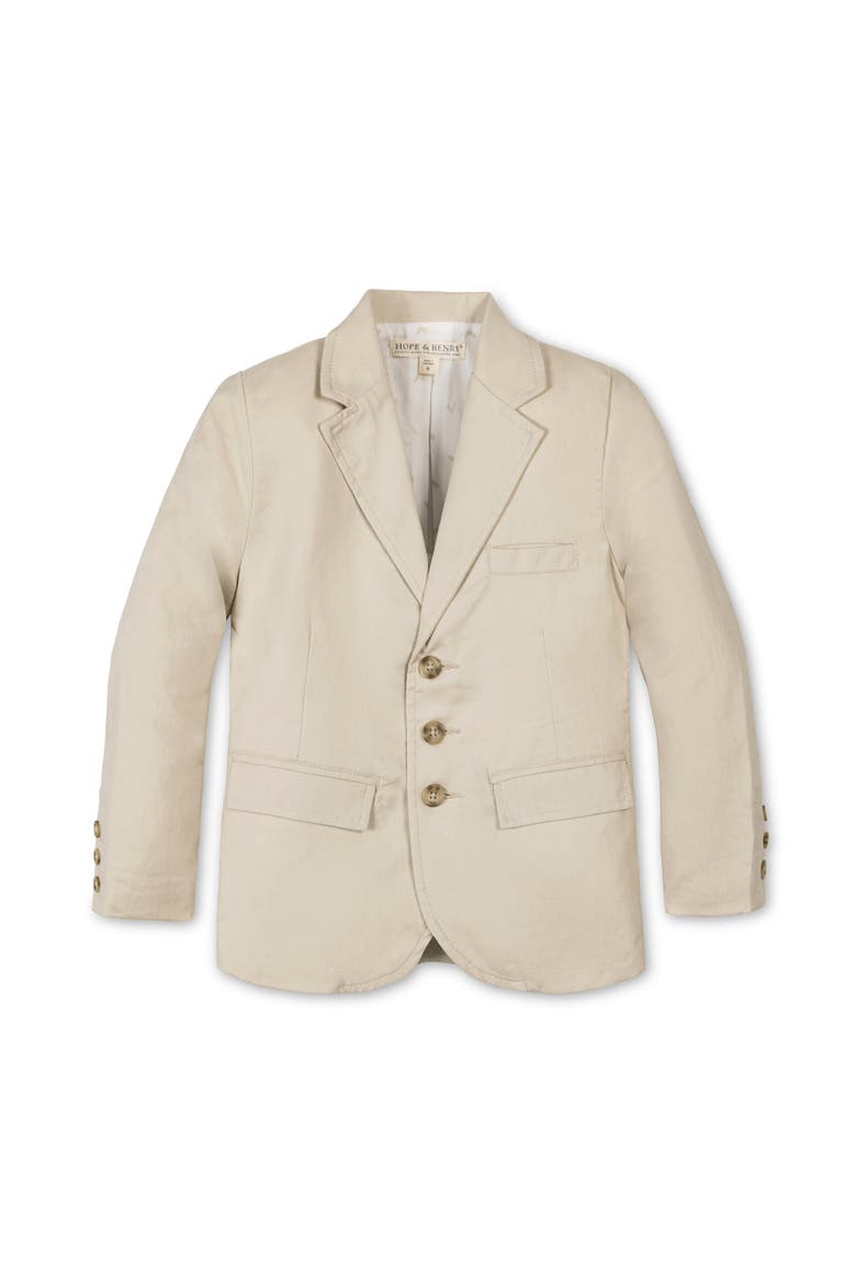 Kids' Linen Suit Jacket, Main, color, Sand Linen