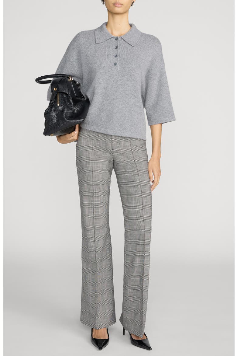 The Academy Cashmere Polo Sweater, Alternate, color, GRAPHITE GREY