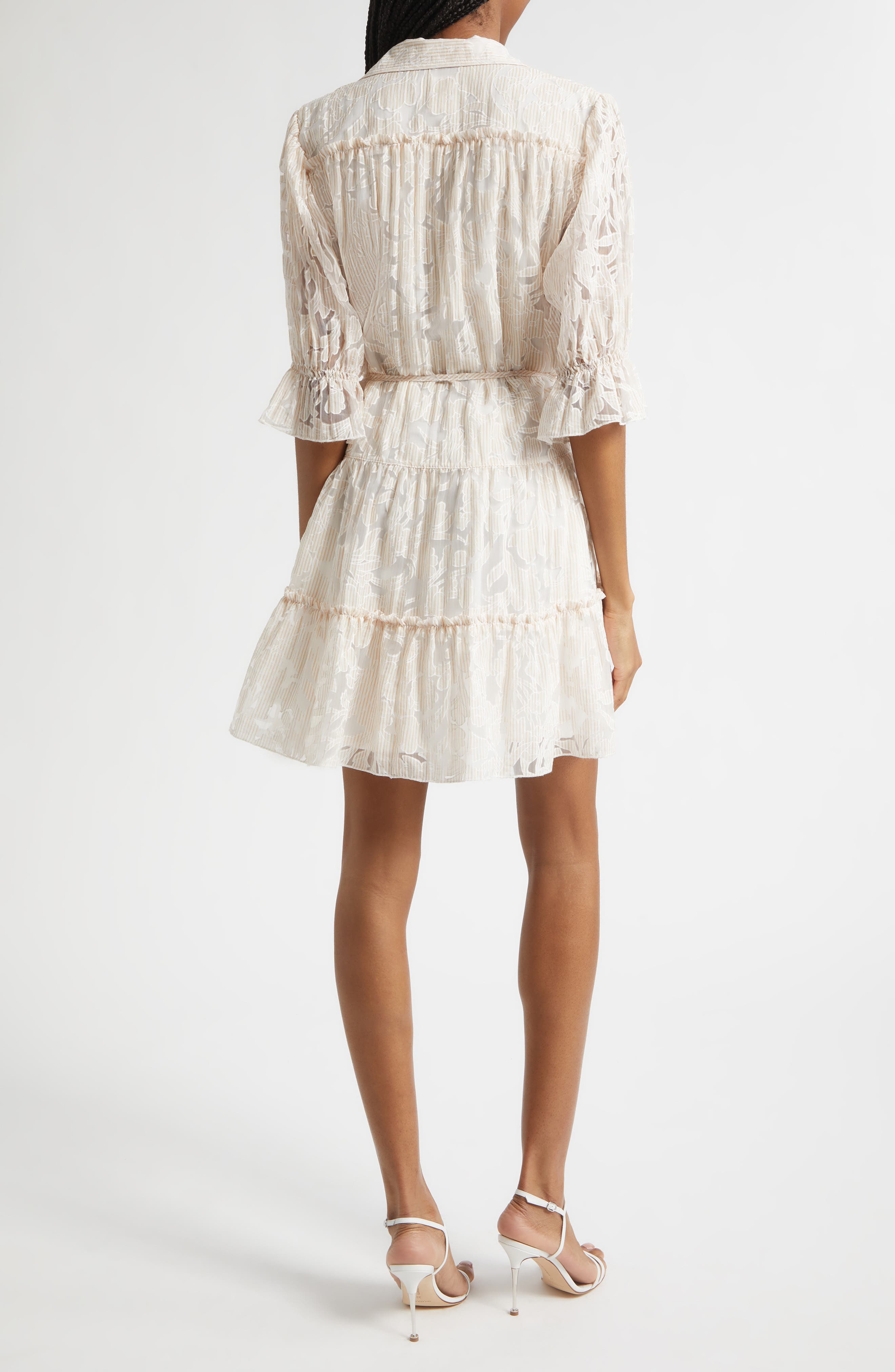 Cinq à Sept Rayla Floral Jacquared Tiered Shirtdress (Women ...