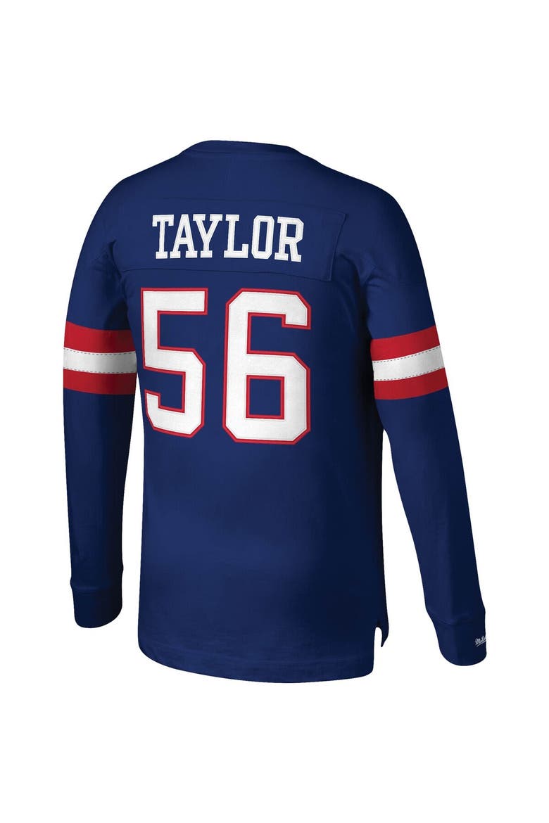 Men's Mitchell & Ness Lawrence Taylor Royal New York Giants Big & Tall Cut & Sew Player Name & Number Long Sleeve T-Shirt, Alternate, color, Royal