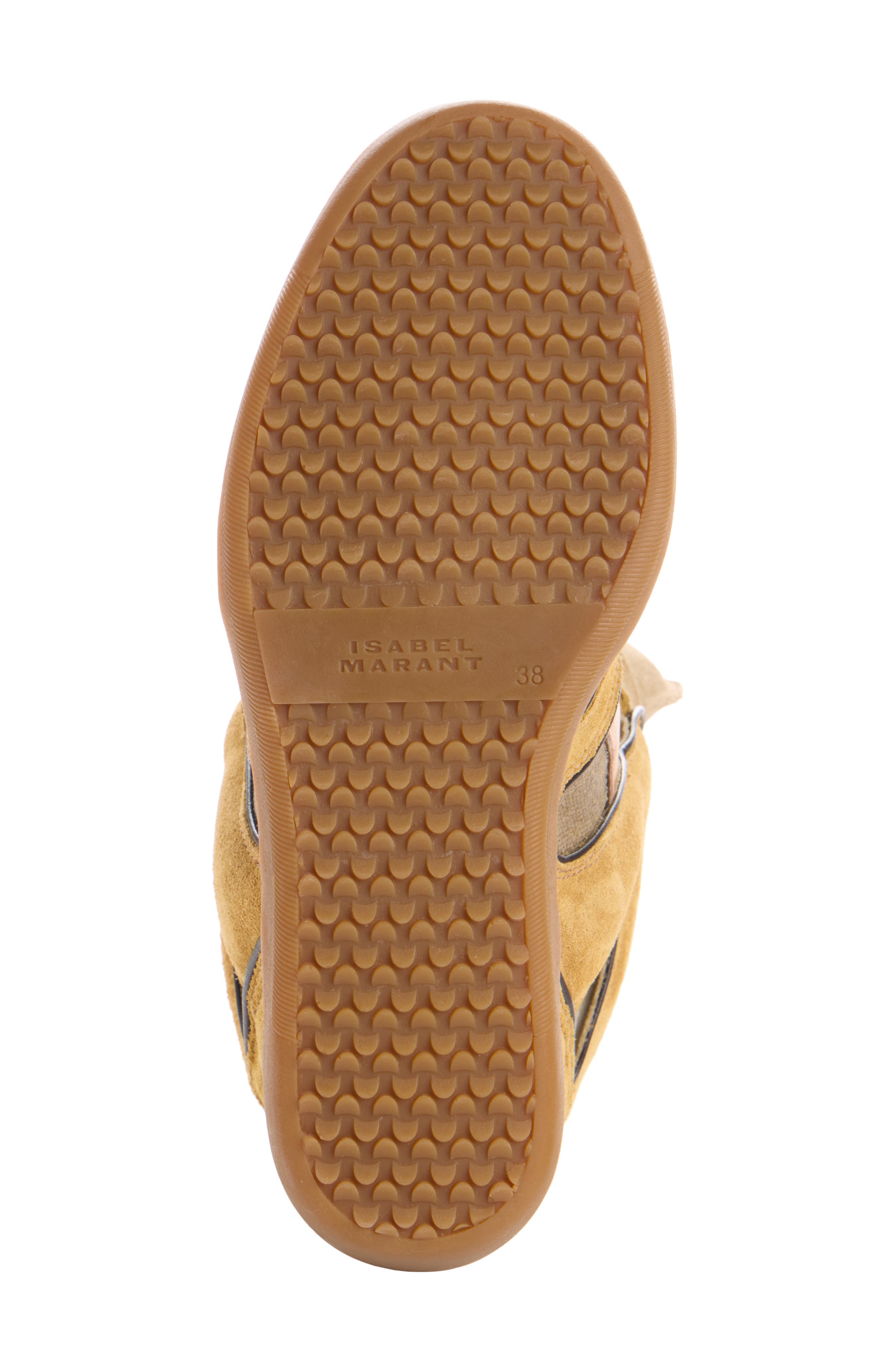 Isabel Marant Bekett Hidden Wedge High Top Sneaker, Alternate, color, Khoe Khaki/ Ochre