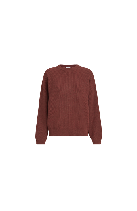 Sparkling cashmere English rib sweater
