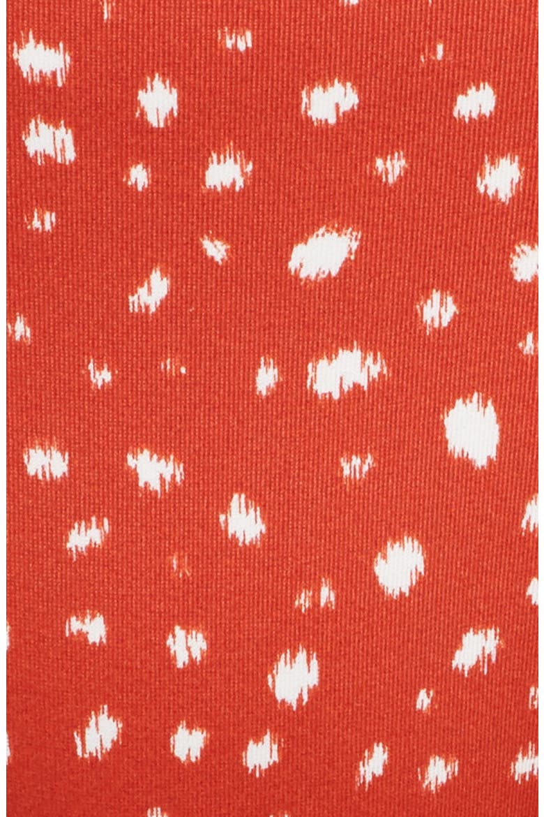 Side Tie Swim Bottoms, Alternate, color, RED PERSIMMON FEATHERED DOTS