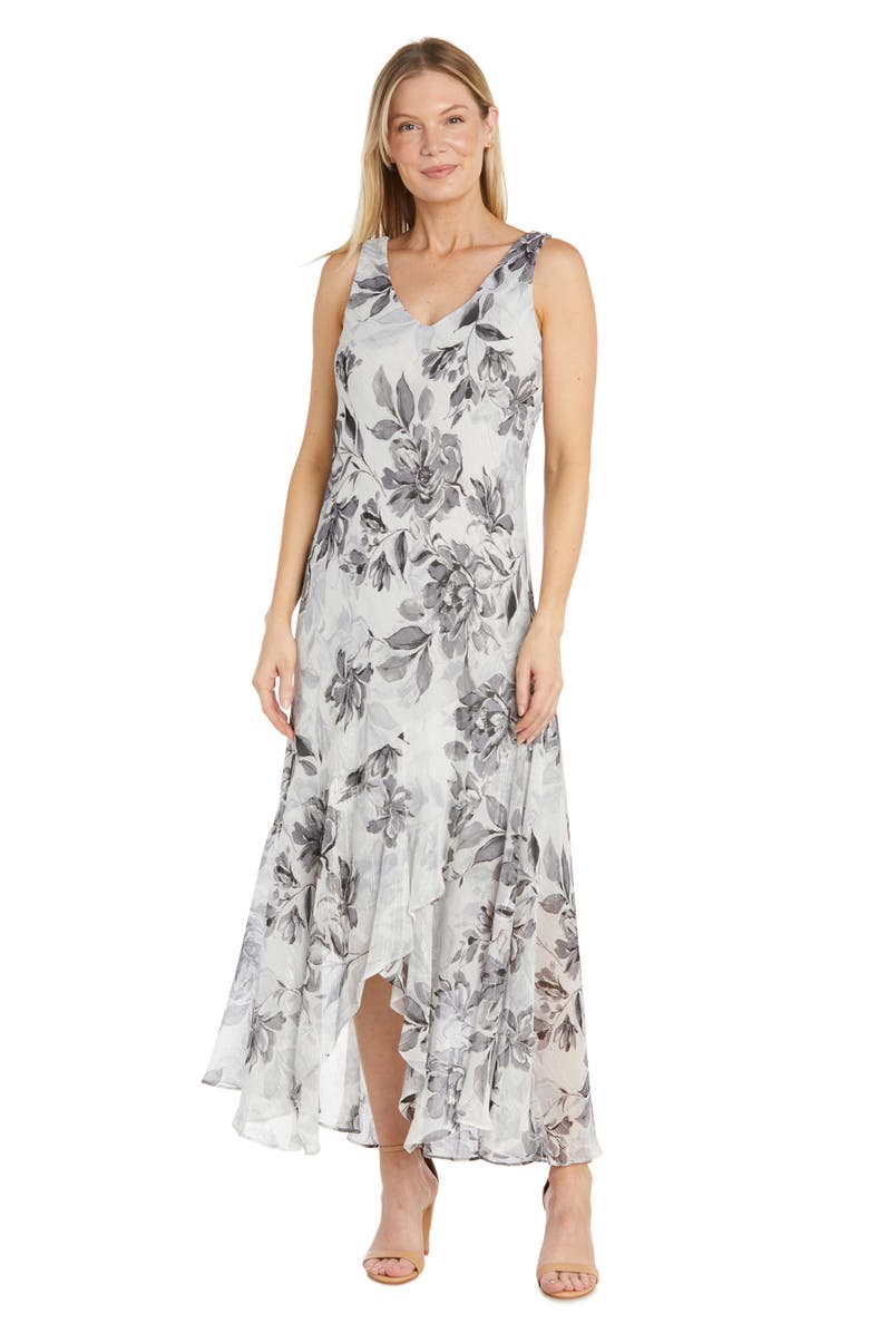 R&M RICHARDS Floral Print Dress with Jacket, Alternate, color,