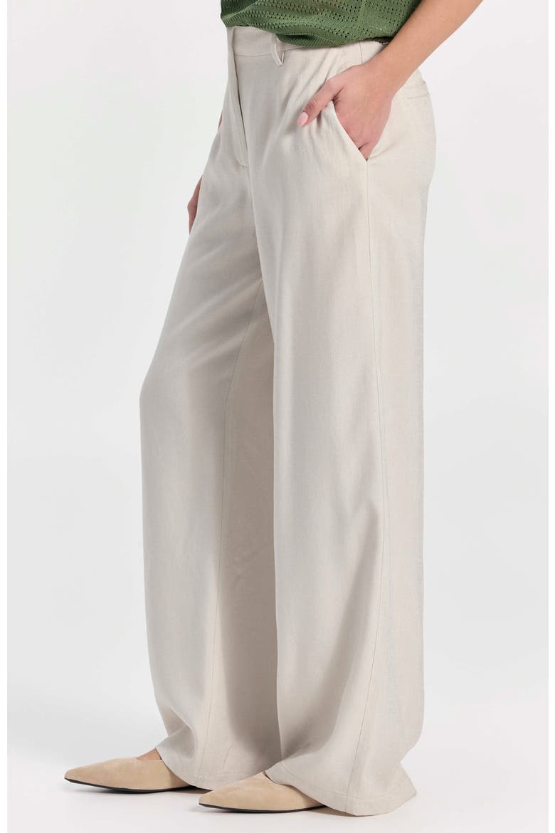 Straight Wide-Leg Pants, Alternate, color, Stone