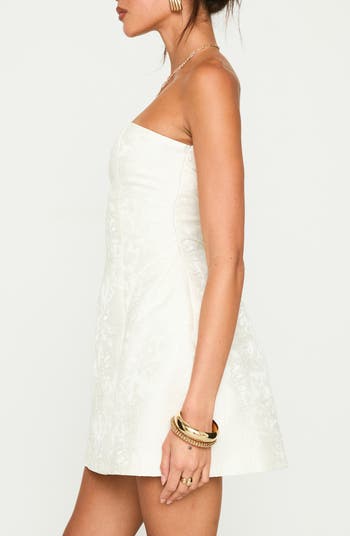 Metallic Rosette Jacquard Cocktail Minidress