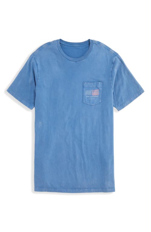 Vineyard Vines Surf Minimal Flag Graphic T-shirt In Blue