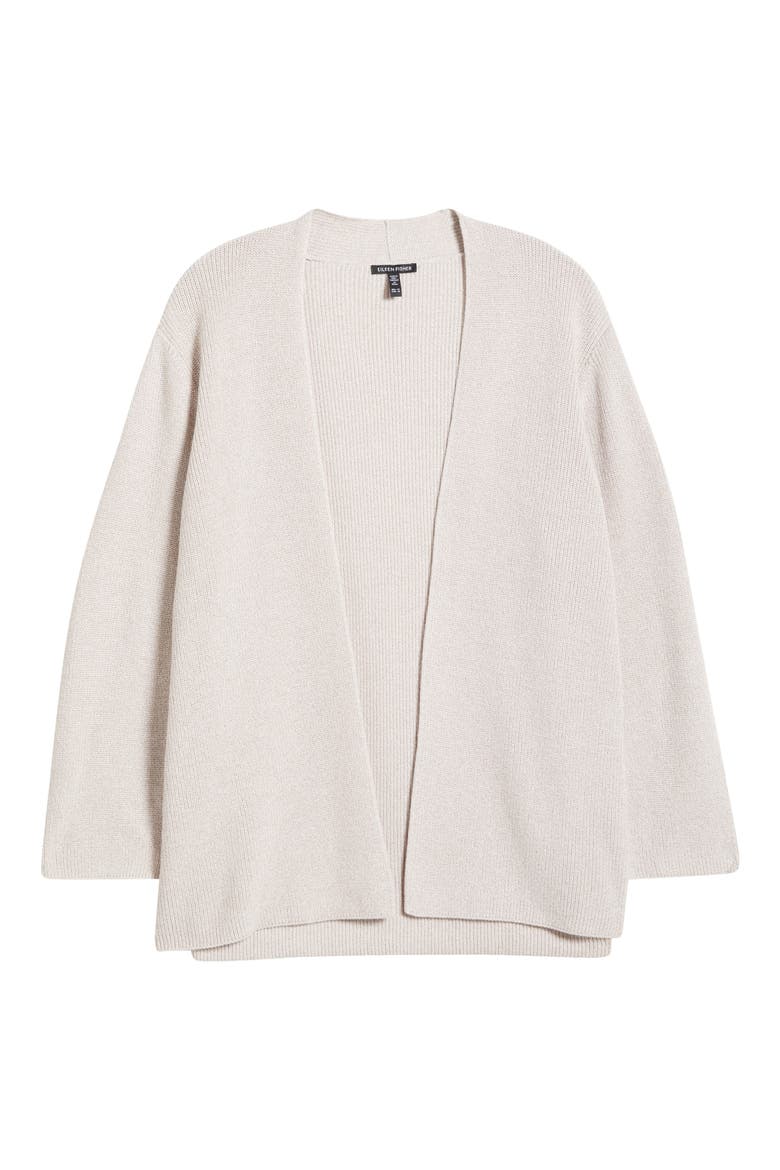 Organic Cotton Open Front Cardigan, Alternate, color, DOVE