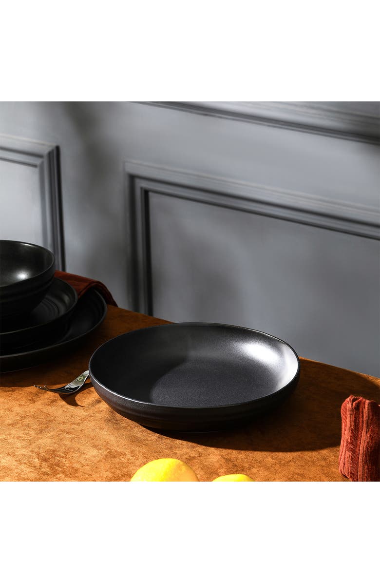 Stone Lain Elio Stoneware 4-Piece Pasta Bowl Set, Alternate, color, Black