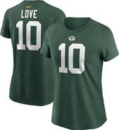 Nike Women's Nike Jordan Love Green Green Bay Packers Player Name & Number T-Shirt