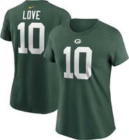 Nike Women's Nike Jordan Love Green Green Bay Packers Player Name & Number T-Shirt