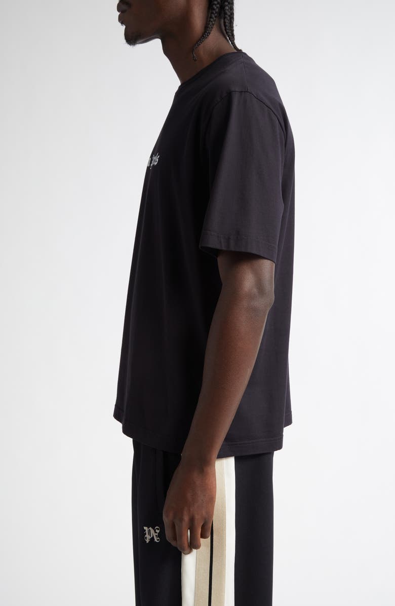 Palm Angels Classic Logo Slim Fit Cotton Graphic T-Shirt, Alternate, color, Black White