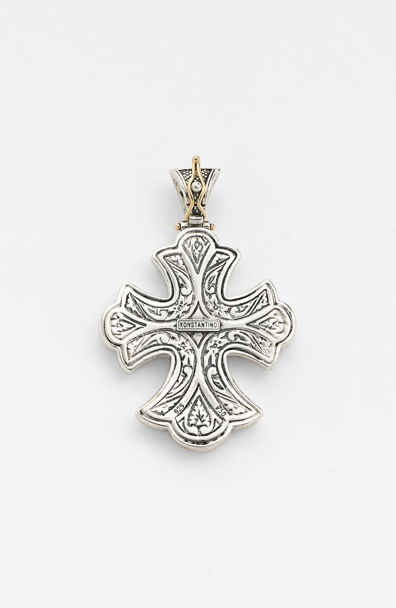 Konstantino 'Classics' Two-Tone Cross Pendant, Alternate, color,