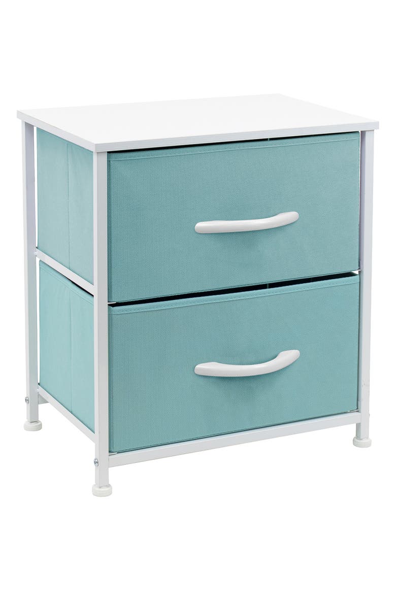 SORBUS 2-Drawer Chest Dresser, Main, color, Aqua