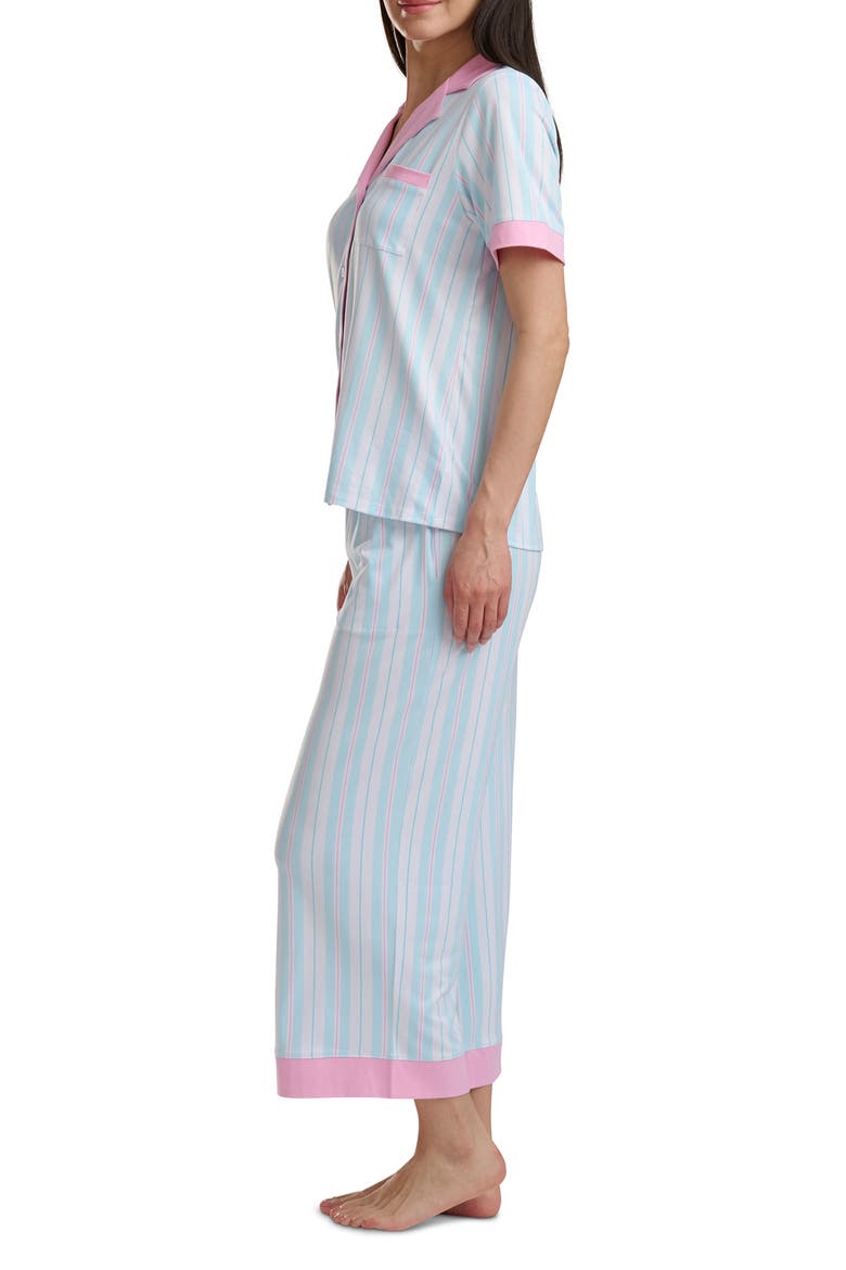 Jersey Pajamas, Alternate, color, AQUA MULTI STRIPE