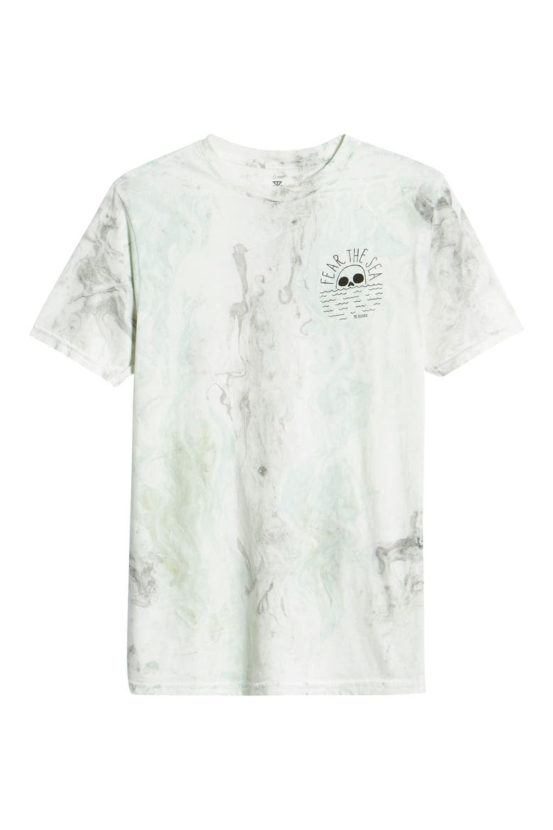Fear the Sea Tie Dye Graphic Tee, Alternate, color, BLUE GREY