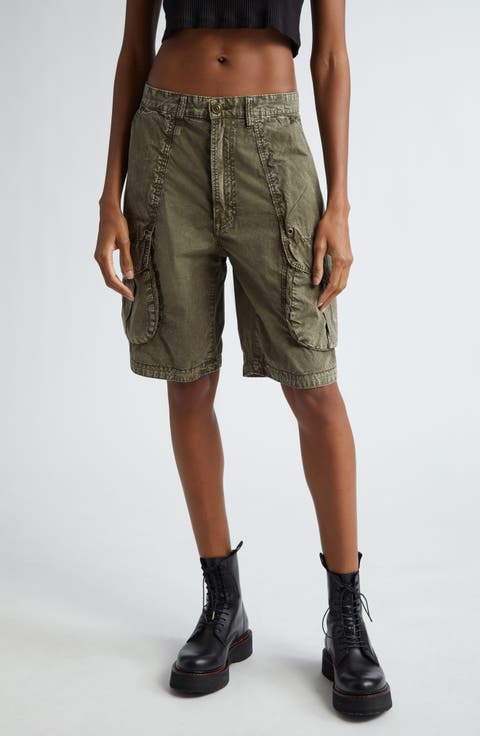 Relaxed Cotton Cargo Shorts
