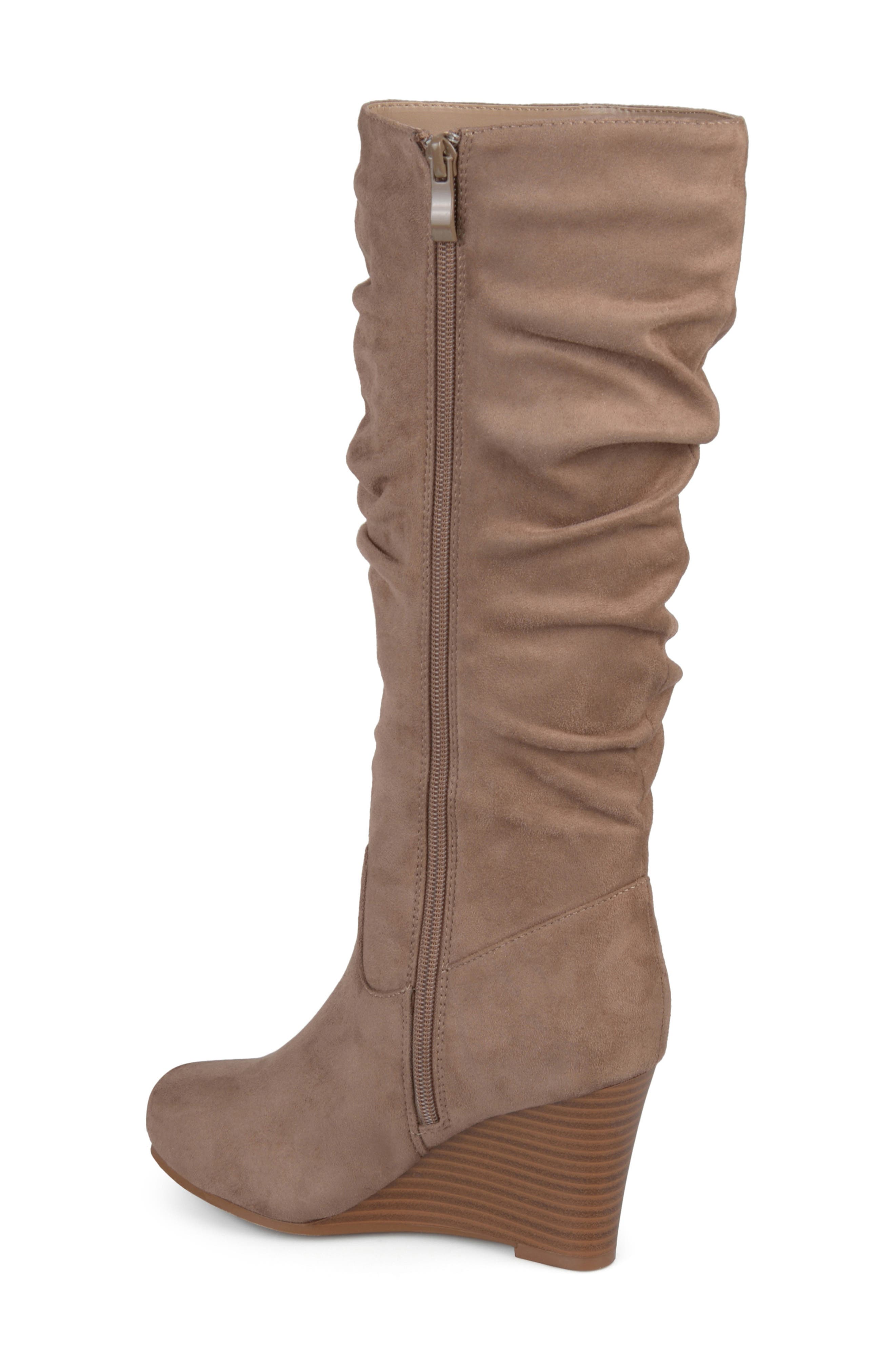 Journee Collection Haze Wedge Boot, Alternate, color, Taupe