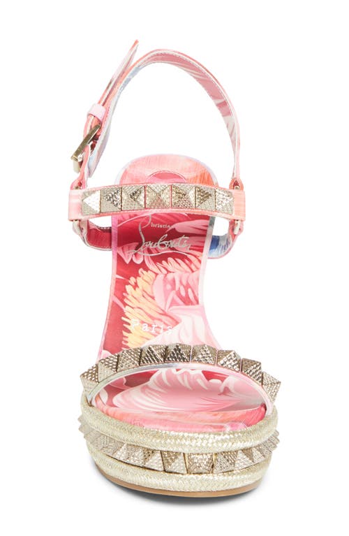 Christian Louboutin Pyraclou Wedge Sandal In Multi