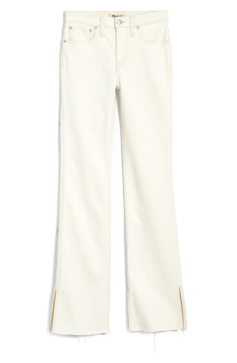 Madewell Kick Out Slit Raw Hem Full Length Jeans, Alternate, color, Vintage Canvas