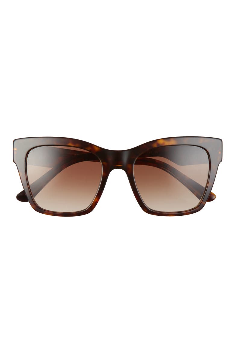 53mm Gradient Cat Eye Sunglasses, Main, color, HAVANA/ BROWN GRADIENT