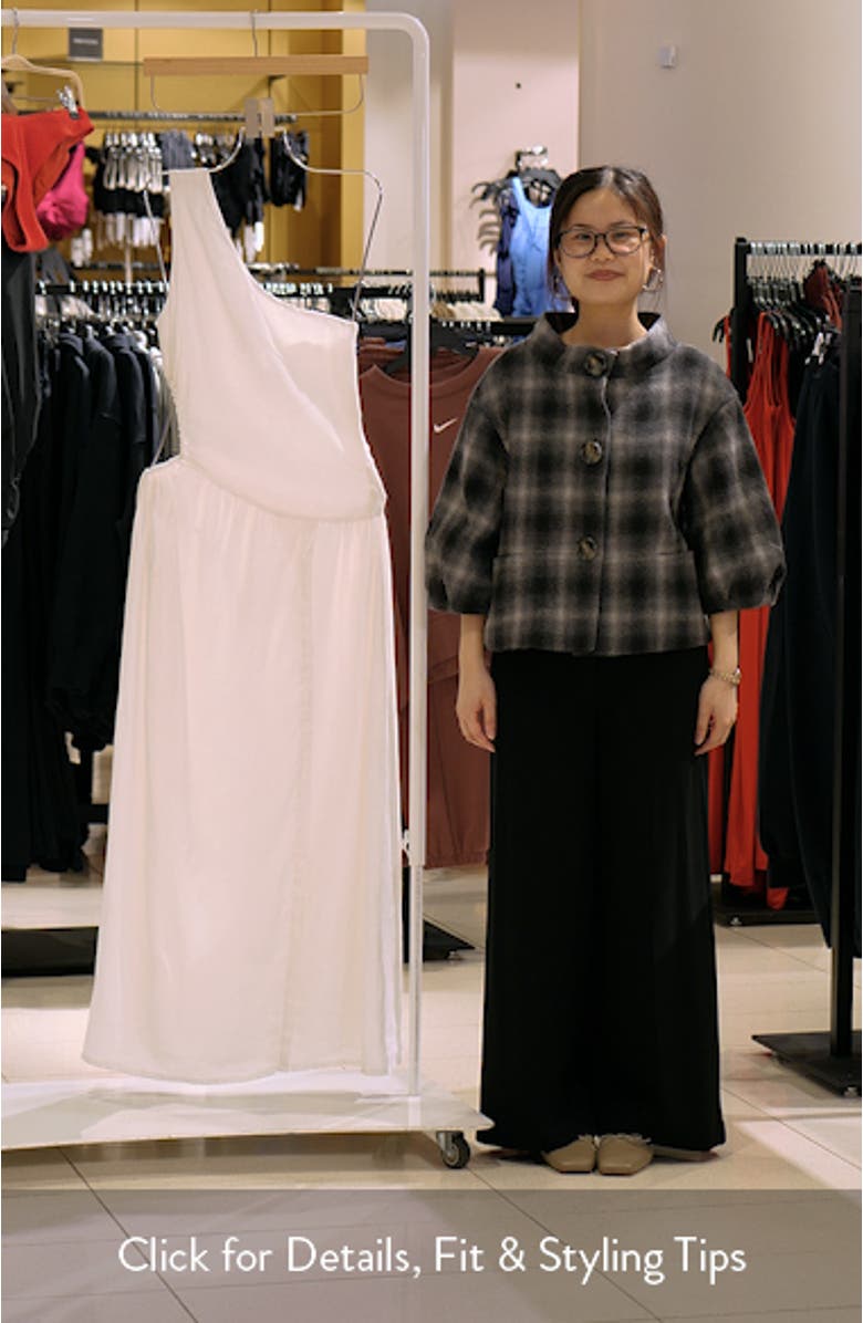 Willow One-Shoulder Linen Cover-Up Dress, sales video thumbnail