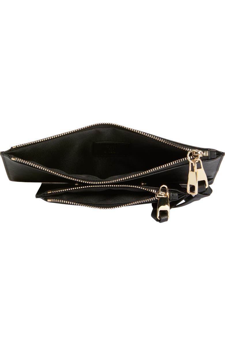 8 Other Reasons x Jill Jacobs Saffiano Leather Zip Pouch, Alternate, color,