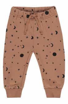 QUINCY MAE Celestial Print Cotton Sweatpants