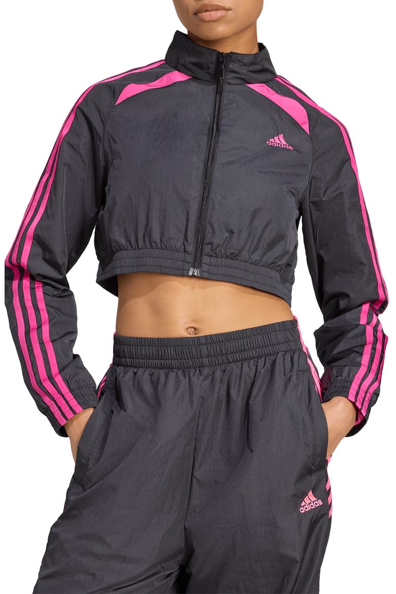 Team Geist Crop Jacket, Main, color, BLACK/ SEMI LUCID FUCHSIA