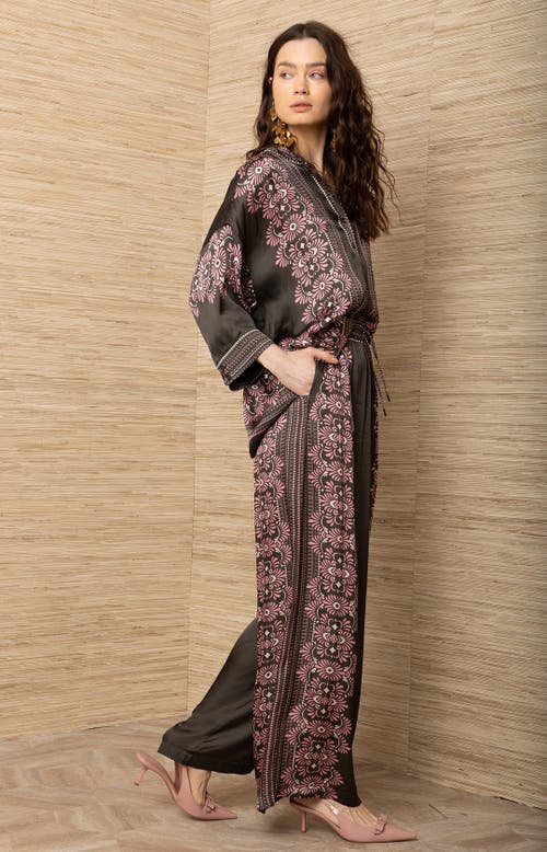 Hale Bob Zaria Charmeuse Top In Brown
