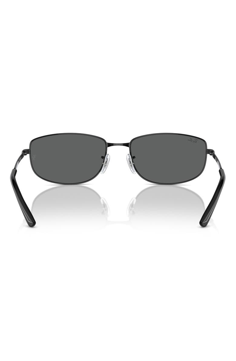 Ray-Ban 59mm Oval Sunglasses, Alternate, color, Black