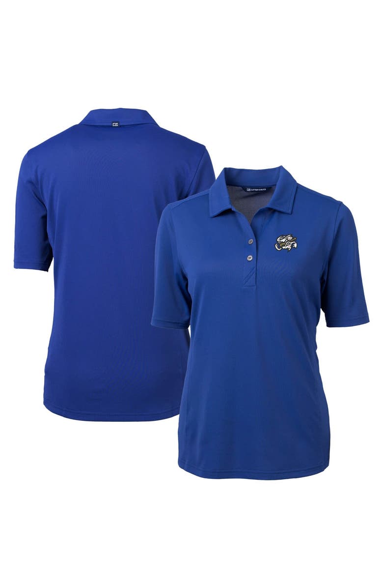 Cutter & Buck Women's Cutter & Buck Blue Omaha Storm Chasers Virtue DryTec Eco Pique Recycled Polo, Main, color, 