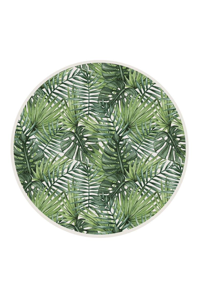 Round Vinyl Mat, Main, color, PALM