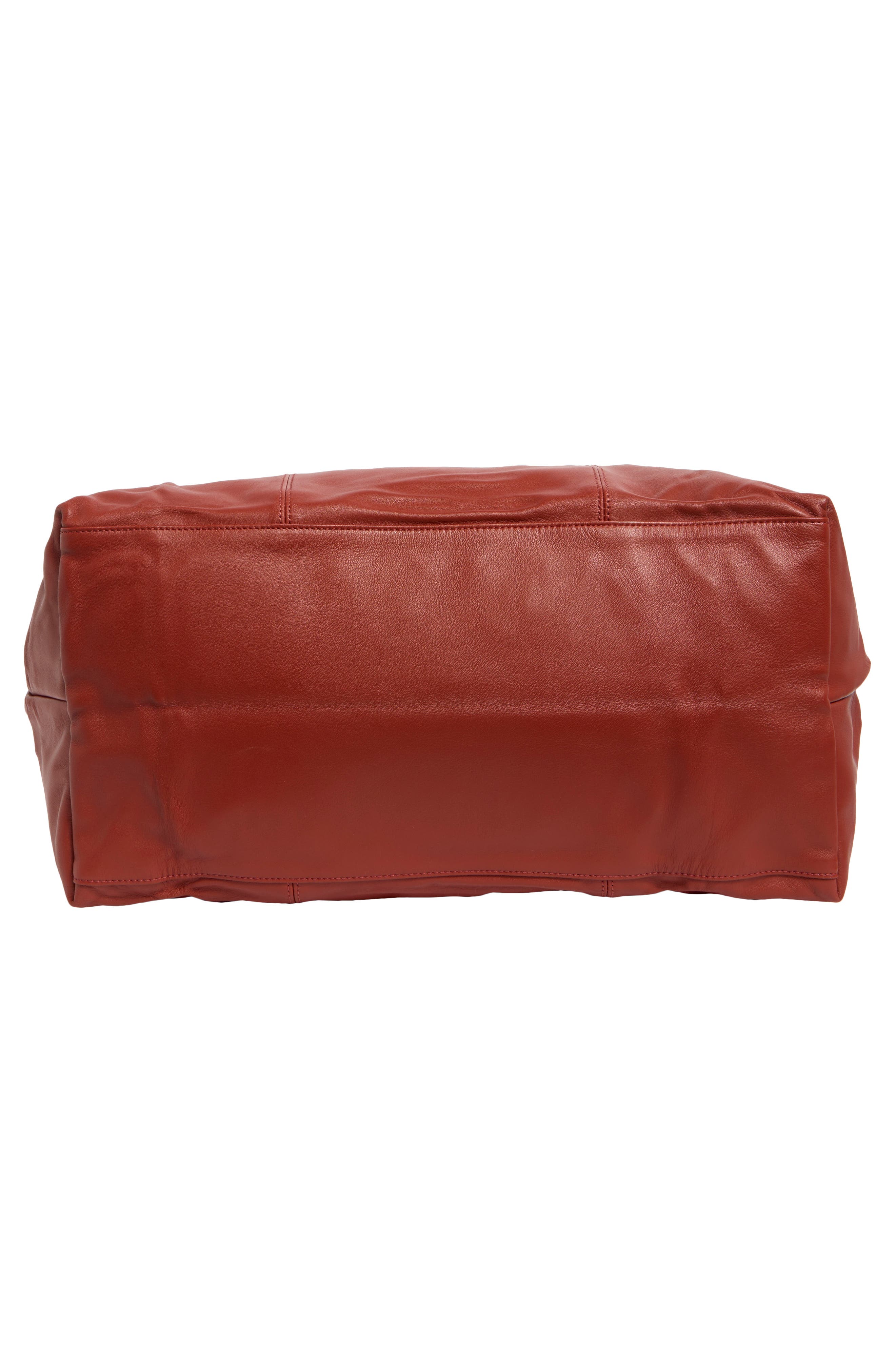 Longchamp Le Pliage Leather Travel Bag, Alternate, color, Sienna