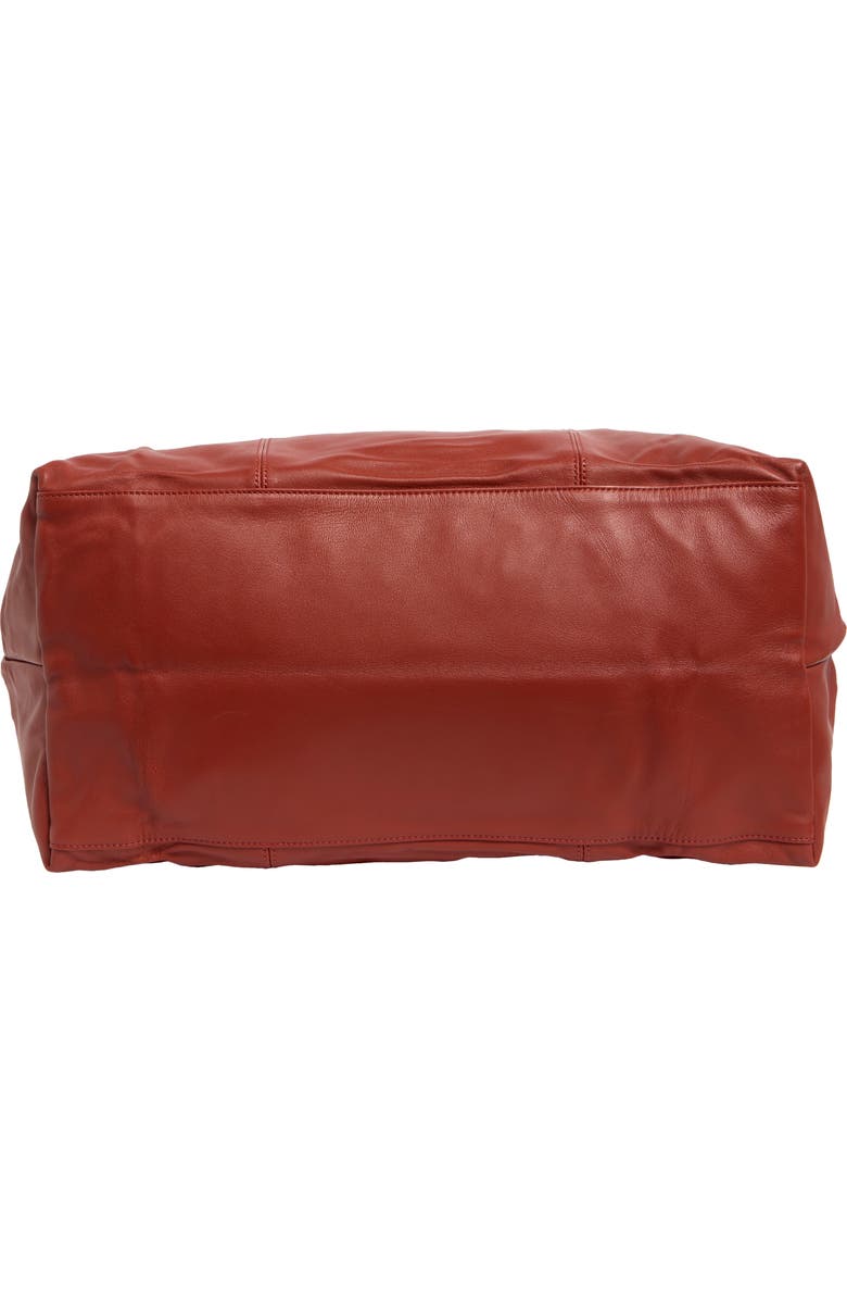 Longchamp Le Pliage Leather Travel Bag, Alternate, color, Sienna