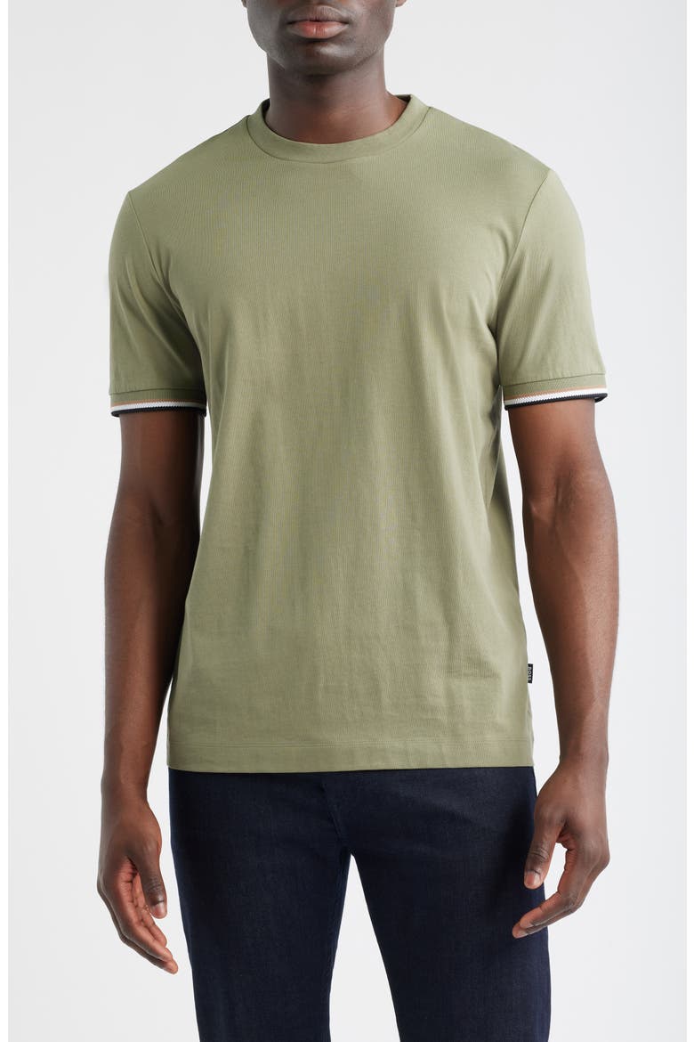 Thompson Cotton T-Shirt, Main, color, MEDIUM GREEN
