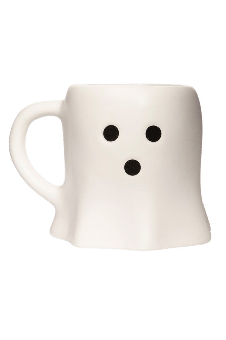 Ghost 12 oz Halloween Coffee Mug, Main, color, White