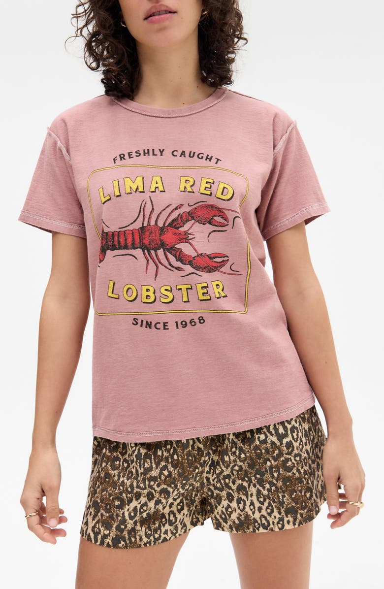 BDG Urban Outfitters Lobster Graphic Baby T-Shirt, Main, color, Pink