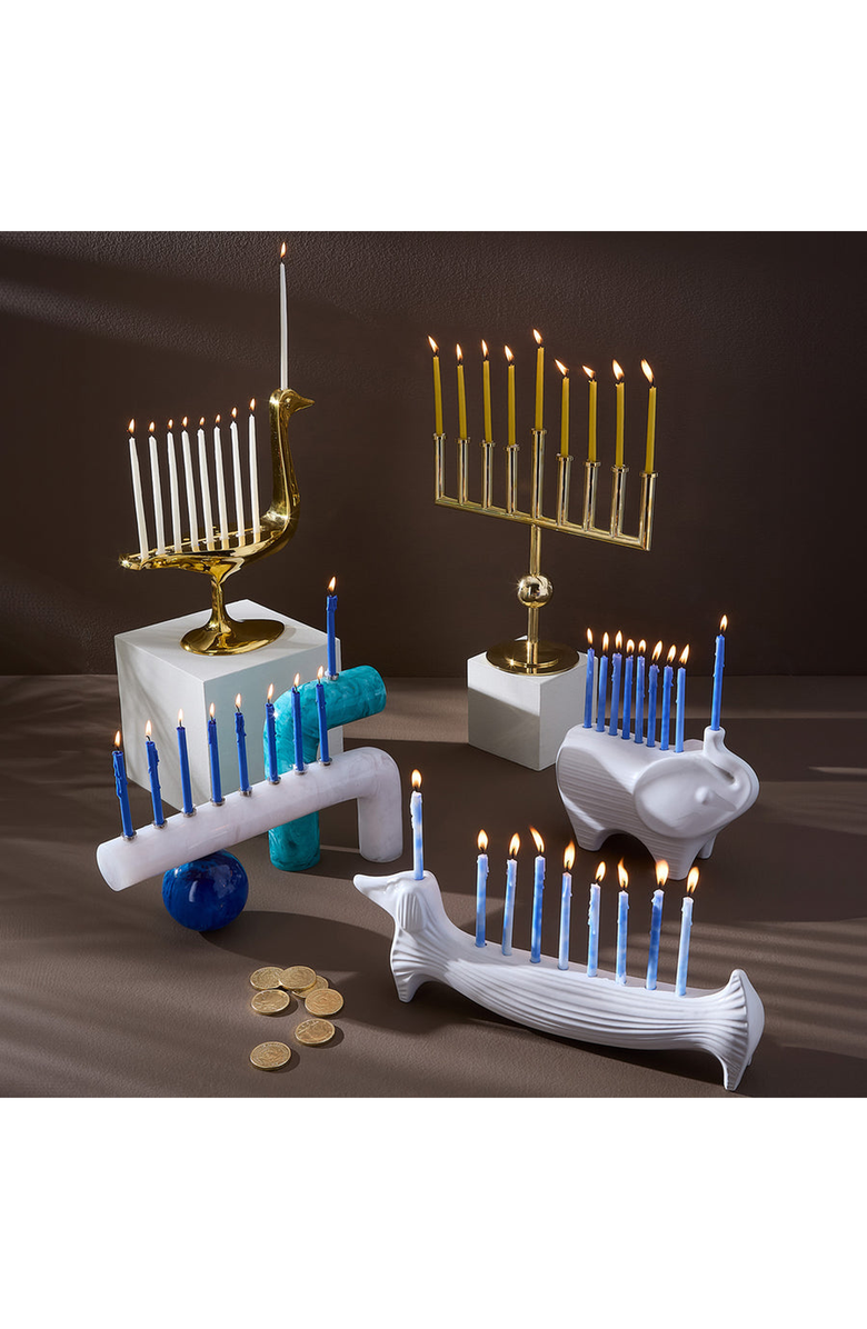 Jonathan Adler Elephant Menorah, Alternate, color, 