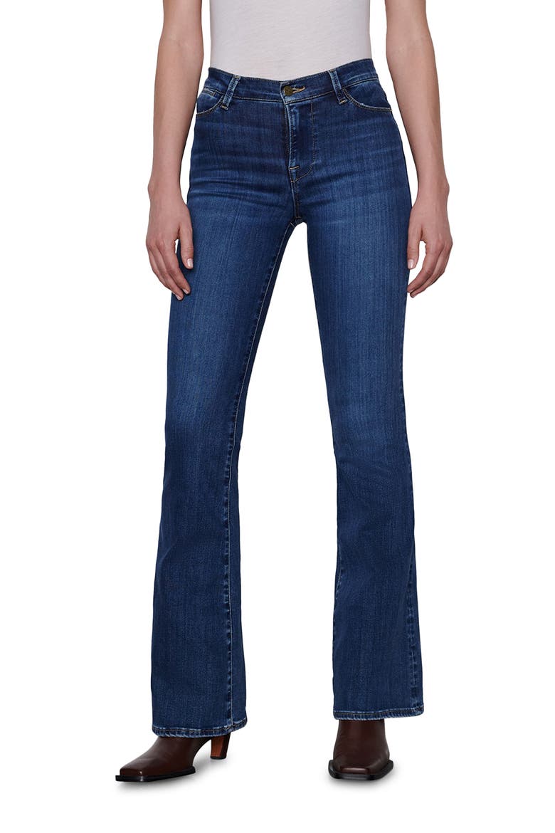 Le High Waist Flare Jeans, Main, color, LUPINE